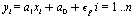 y[i] = `+`(`*`(a[1], `*`(x[i])), a[0], `&epsilon;`[i]), i = 1 .. n